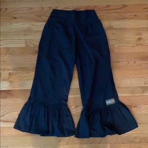 Black Matilda Jane cropped big ruffle